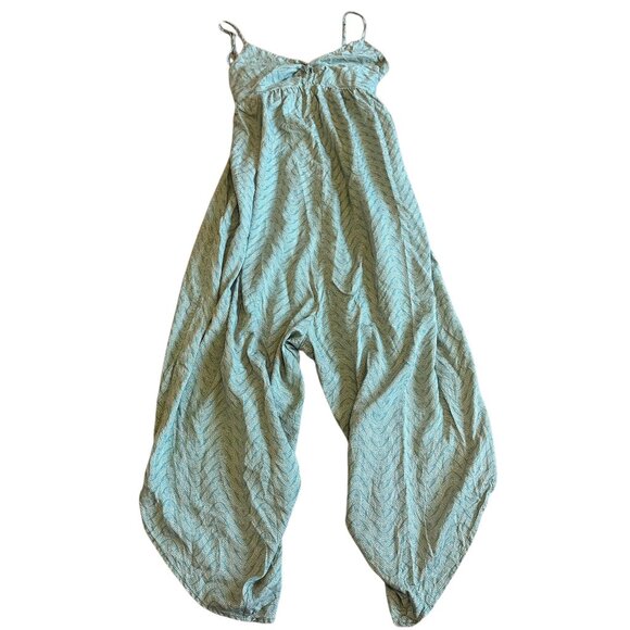 Patagonia Lost Wildflower Spaghetti Strap Crop Jumpsuit Open Tie Back Size Small - Picture 2 of 13